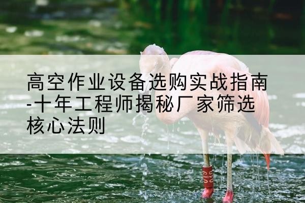 朝天剪叉式升降机厂家-高空作业设备选购实战指南-十年工程师揭秘厂家筛选核心法则
